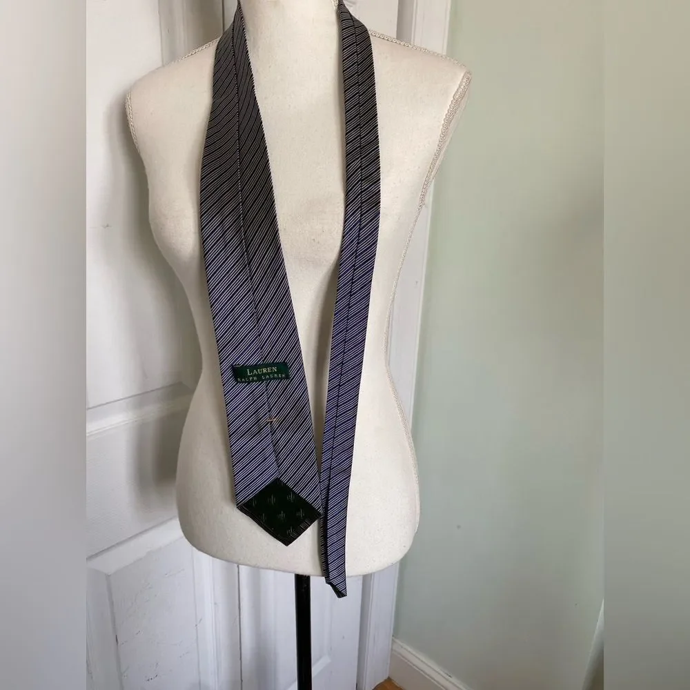 Vintage Lauren Ralph Lauren Striped Designer Luxury Tie